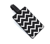 Yueton 6Pcs Colorful Wavy Stripe Pattern Rubber Id Tags Business Card Holder For Luggage Baggage