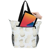 Dapper&Doll Pineapple Beach & Tote Bag Gifts for Women - Waterproof Zipper Top for Boat, Pool, Work - Gift for Women and Nurses