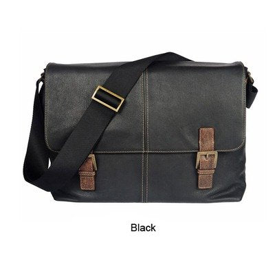 Hendrix Double Buckle Messenger Color: Brown