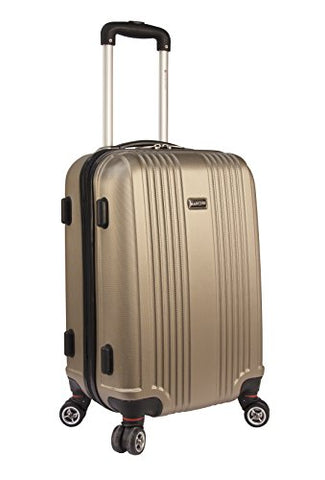 Mancini Leather Goods Inc Men'S Abs 20'' Lightweight Carry-On Spinner Luggage 21.5" X 13" X 9.5"