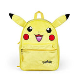 Pokemon Big Boys Plush Pikachu 16" Backpack With Wired Ears, Yellow - Back To School, Anime