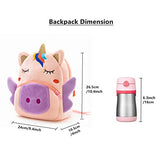 Cute Toddler Backpack Toddler Bag Plush Animal Cartoon Mini Travel Bag for Baby Girl Boy 1-6 Years (Pink Unicorn)