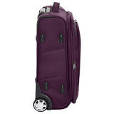 AmazonBasics Premium Upright Expandable Softside Suitcase with TSA Lock - 22 Inch, Purple