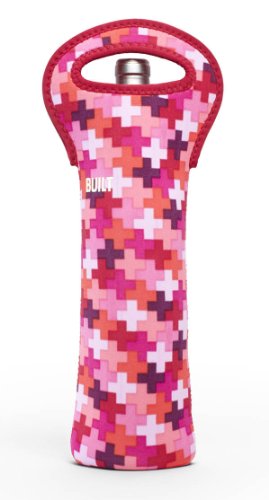 Built Original Designer Neoprene Wine/Water Bottle Tote 1-Bottle, Positivity