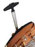 Trendy Flyer Computer/Laptop Rolling Bag 2 Wheel Case Leopard Beige