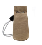 Bibitime Bucket Cylindrical Shaped Drawstring Backpack Trip Sack Pack Cinch Canvas Gym String Bag