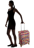 Lily Bloom Luggage 24" Expandable Design Pattern Suitcase With Spinner Wheels For Woman (24In,
