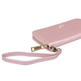 Damara Womens Multi-Layer Travelling Wallet With Detachable Wristlet,Rose