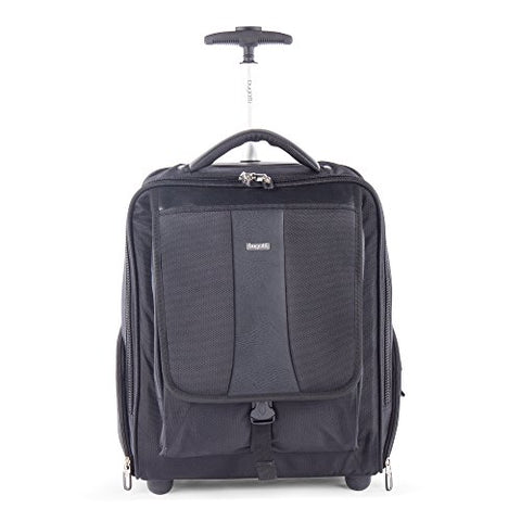 Bugatti Gregory Backpack On Wheels, Ballistic Nylon, Black