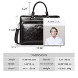 BOSTANTEN Leather Briefcase Shoulder 15.6"Laptop Business Vintage Slim Messenger Bags for Men &