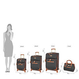 Steve Madden 4 Piece Luggage With Spinner Wheels (Black)