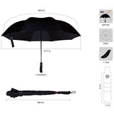 Evridwear Reverse Folding Double Layer Inverted Umbrella, Self-Standing, C-Shaped or Classic