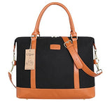 Ulgoo Travel Tote Bag Carry On Shoulder Bag Overnight Duffel in Trolley Handle (Black)