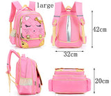 Efree Cute Cat Face Bow Diamond Bling Waterproof Pink School Backpack Girls Book Bag (Large, Pink Set)