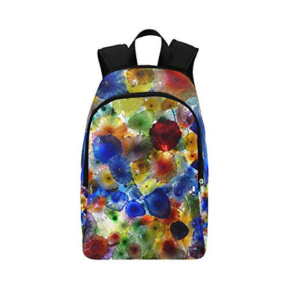 Xingchenss Vegas Bellagio Glass Art Casual Daypack Travel Bag College School Backpack Mens Women