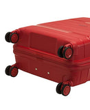 Rockland Linear 3-Piece Hardside Spinner Wheel Luggage Set, Red, (19/23/27)