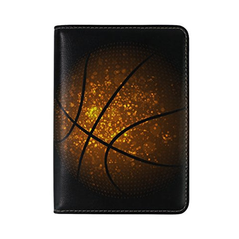 Galaxy Basketball Genuine Leather UAS Passport Holder Travel Wallet Cover Case