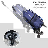 Yuelun Backpack Trolley - 6 Wheels Trolley Hand Aluminium Alloy Folding Hand Truck for Schoolbag/Luggage/Backpack