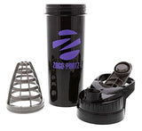 6 Pack Fitness Insulated Meal Prep Bag, Innovator 300 Black/Neon Purple (3 Meal) w/Bonus ZogoSportz Cyclone Shaker