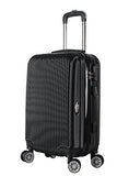 Brio Luggage 3-Piece Expandable Hardside Spinner Luggage Set Black
