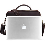 Mens Vintage Real Leather Shoulder Bag Berchirly Leather Menssenger Bag Light Brown