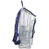 Eastsport Clear Top Loader Backpack, Navy with Purple Brushstroke
