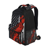 Bass Fishing Lure And American Flag Casual Backpack Bag, Fashion Lightweight Backpacks for Children's Gifts
