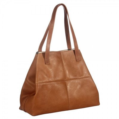 Piel Leather Large Open Multi-Purpose Tote, Black