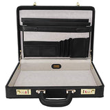 McKlein, V Series, Lawson, Top Grain Cowhide Leather, Leather 3.5" Attaché Briefcase, Black (80455)