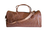 Sharo Leather Bags Leather Duffle Carry-On Travel Bag (Brown)