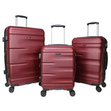 Dejuno Emerson 3-Piece Hardside Expandable Spinner Luggage Set, Burgundy