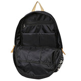 ABage Girl's Canvas Backpack Set 3 Pcs Polka Dot Lunch Box Student School Backpack, Black