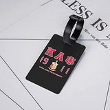 ZHUOBAIL Ka-pp_a A_lp-ha Ps-i 1911 KAP Fraternity Nupes PVC Luggage Tag Name ID Labels Travel Bag Suitcase Tags Suitcase Identifiers 3.3X2.1 inch
