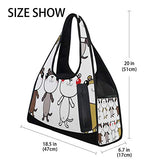 HUVATT Gym Bag Cute Frog Women Yoga Canvas Duffel Bag Sports Tote Bags for Girls