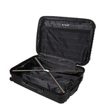 Mia Toro Italy Rotolo Hardside Spinner Carry-on, Black