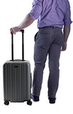 CHESTER Minima Carry-On Luggage / 22" Lightweight Polycarbonate Hardshell/Spinner Suitcase/TSA Approved Cabin Size (Charcoal)