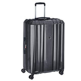 Delsey Luggage Devan 29" Checked Luggage, Hard Case Expandable Suitcase (Silver)