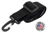 Made In Usa Black Poly Webbing Replacement Travel Luggage Bag Adjustable Shoulder Strap 1.5"W X