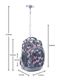 Tilami Rolling Backpack Armor Luggage School Travel Book Laptop 18 Inch Multifunction Wheeled