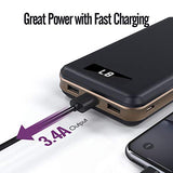 Portable Charger 30000mAh imuto Power Bank X6 USB External Battery Pack Android Cell Phone 3-Port 3.4A Output Fast Charging Compatible with iPhone 12 Pro Max, 11, Samsung S10, iPad, Nintendo Switch