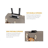 Travel Luggage Cover，Puppies Chihuahua And Pug On Beige Background，Washable Elastic Durable , With Concealed Zipper Suitcase Protector Fits For 29-32 Inch -XL.