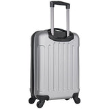 Heritage Travelware Lincoln Park 20" Hardside 4-Wheel Spinner Carry-on Luggage, Light Silver
