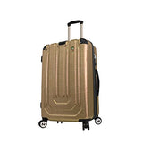 Mia Toro Luggage Macchiolina Polish Hardside 26 Inch Spinner, Gold, One Size