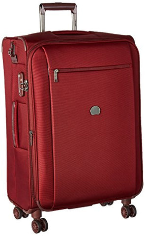 Delsey Luggage Montmartre+ 25 Inch Expandable Softside Spinner Suitcase, Bordeaux