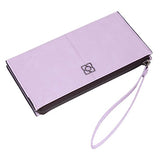 Damara Womens Multilayer Wristlet Clutch Purse With Alloy Detail,Purple