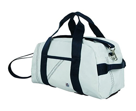 Sailor Bags Mini Duffle With Blue Straps, One Size, White/Blue