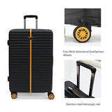 Hardside Expandable Luggage Set with Spinner Wheels, TSA Lock, Large Capacity, 20/26/30 ABS Suitcase, Black
