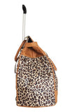 Trendy Flyer Computer/Laptop Rolling Bag 2 Wheel Case Leopard Beige