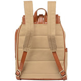 Banuce Canvas Leather Backpack for Men Women Outdoor Rucksack Casual College School Daypack Purse