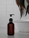 Pump Bottle Dispenser, Yebeauty 10oz/300ml Empty Plastic Refillable Lotion Soap Shampoo Bottles Dispenser Containers with Pump Multipurpose for Cosmetic Kitchen Bathroom, 2-Pack Brown